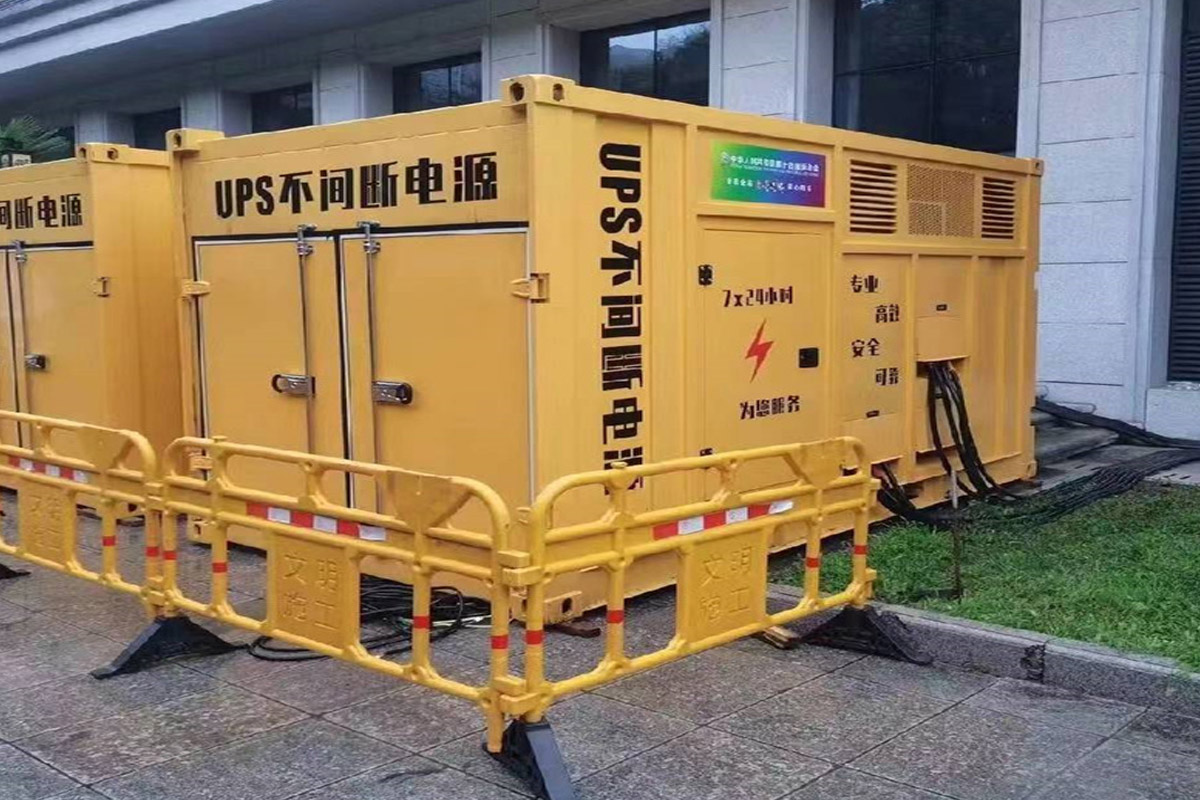 喀什发电机租赁施工现场